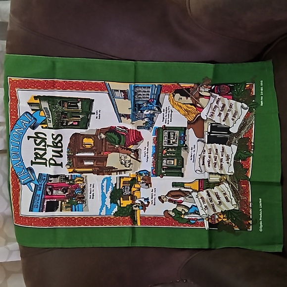 Traditional Irish Pubs Cotton Tea Towel Elgate Products - Picture 1 of 1